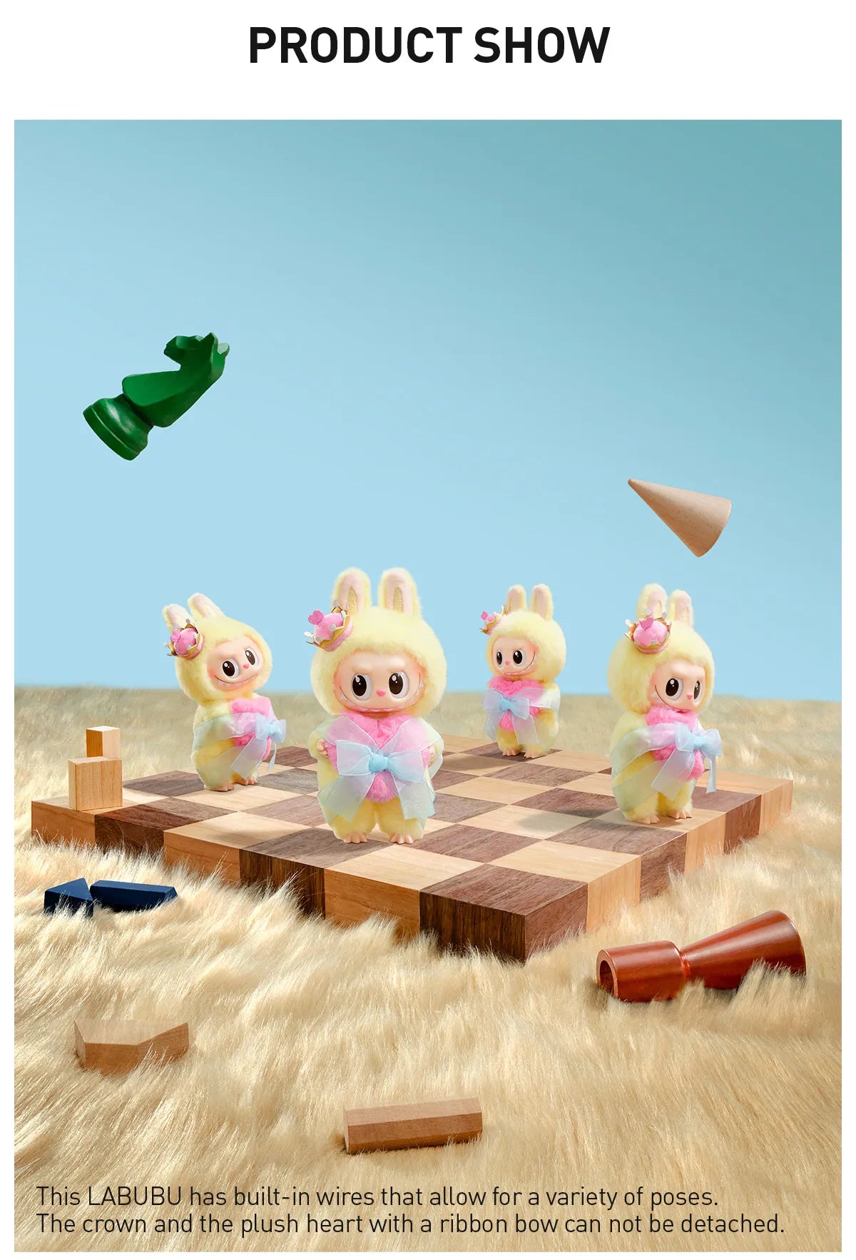 THE MONSTERS Let's Checkmate Series-Vinyl Plush