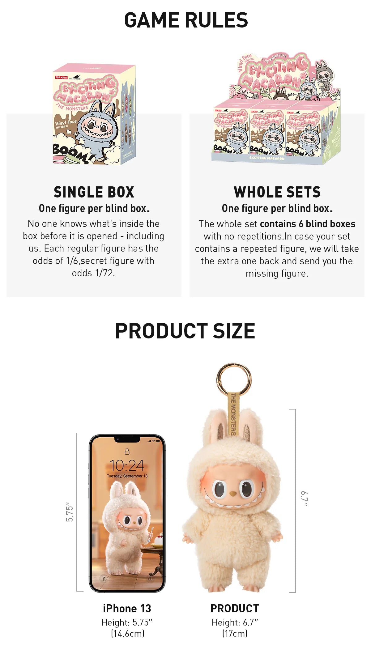 Labubu The monsters exciting macaron "soymilk"
