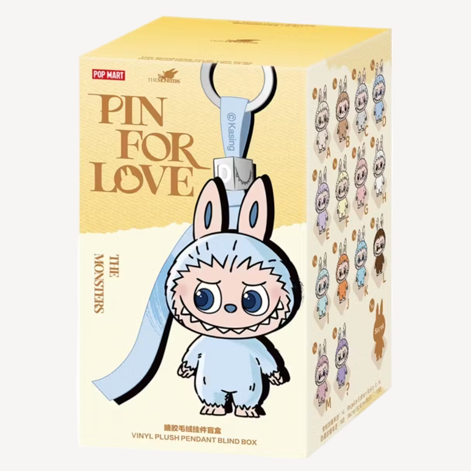 "PREORDER" Pop Mart Labubu The Monsters Pin for Love Series Vinyl Plush Pendant (A-M) Single Blind Box