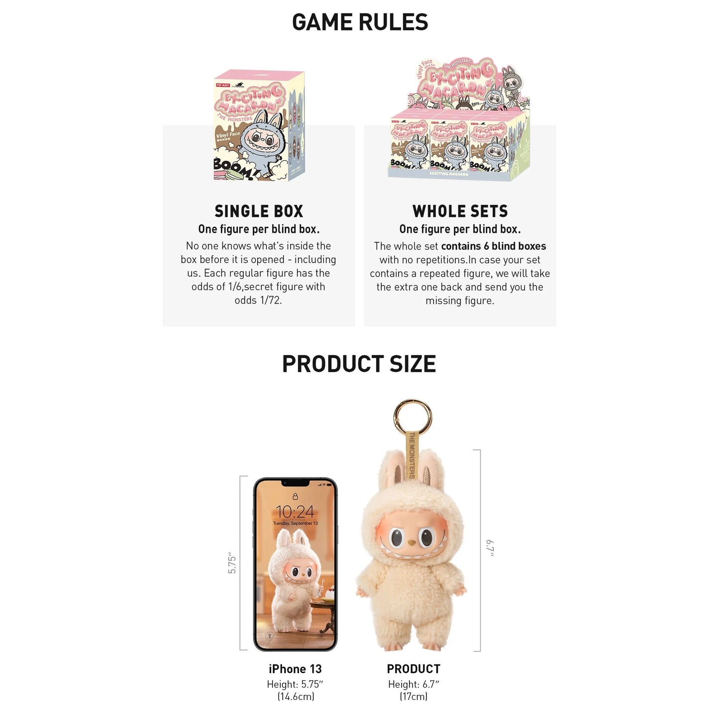 Labubu the Monsters Exciting Macaron "Toffee"