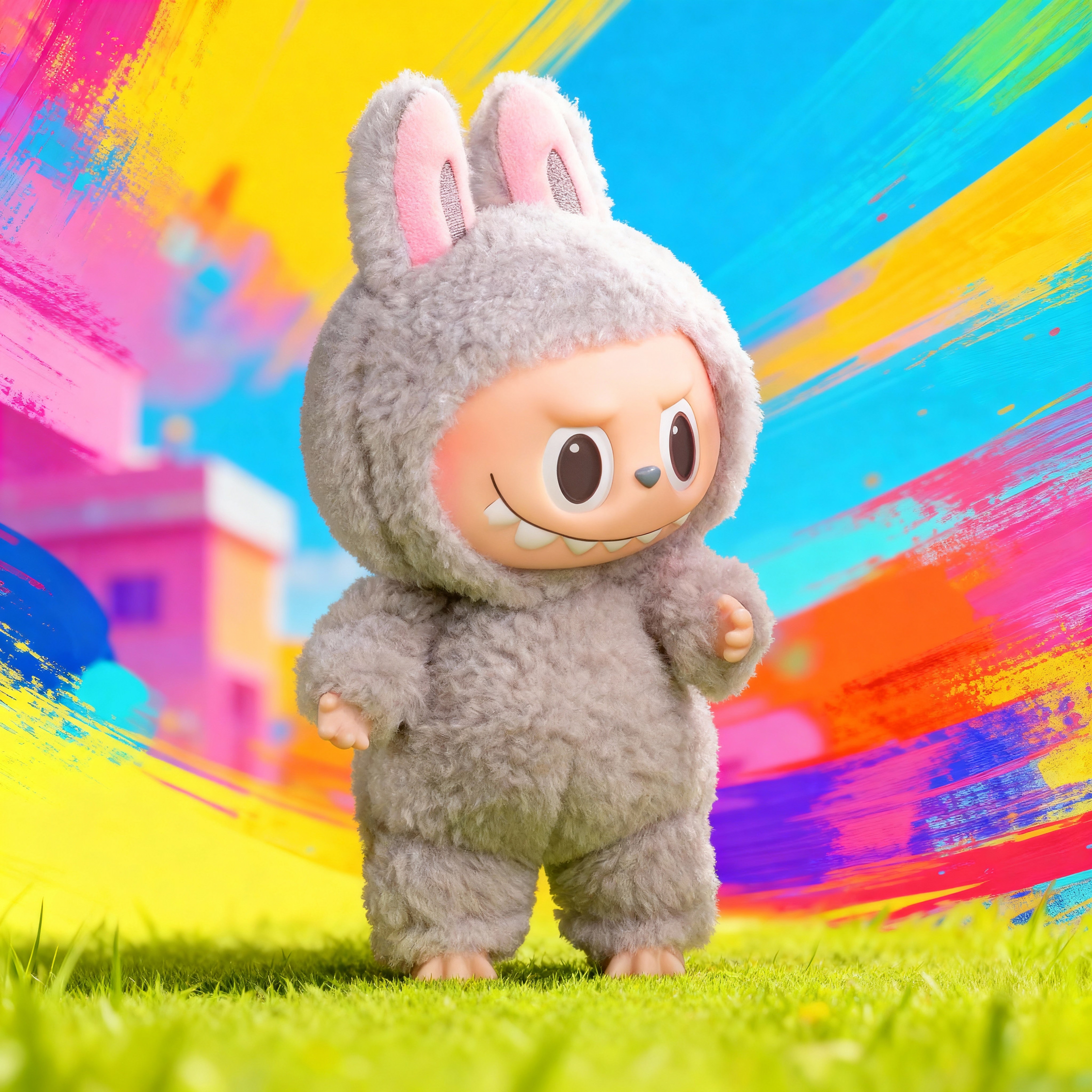 Labubu the monsters exciting macaron "sesame bean"