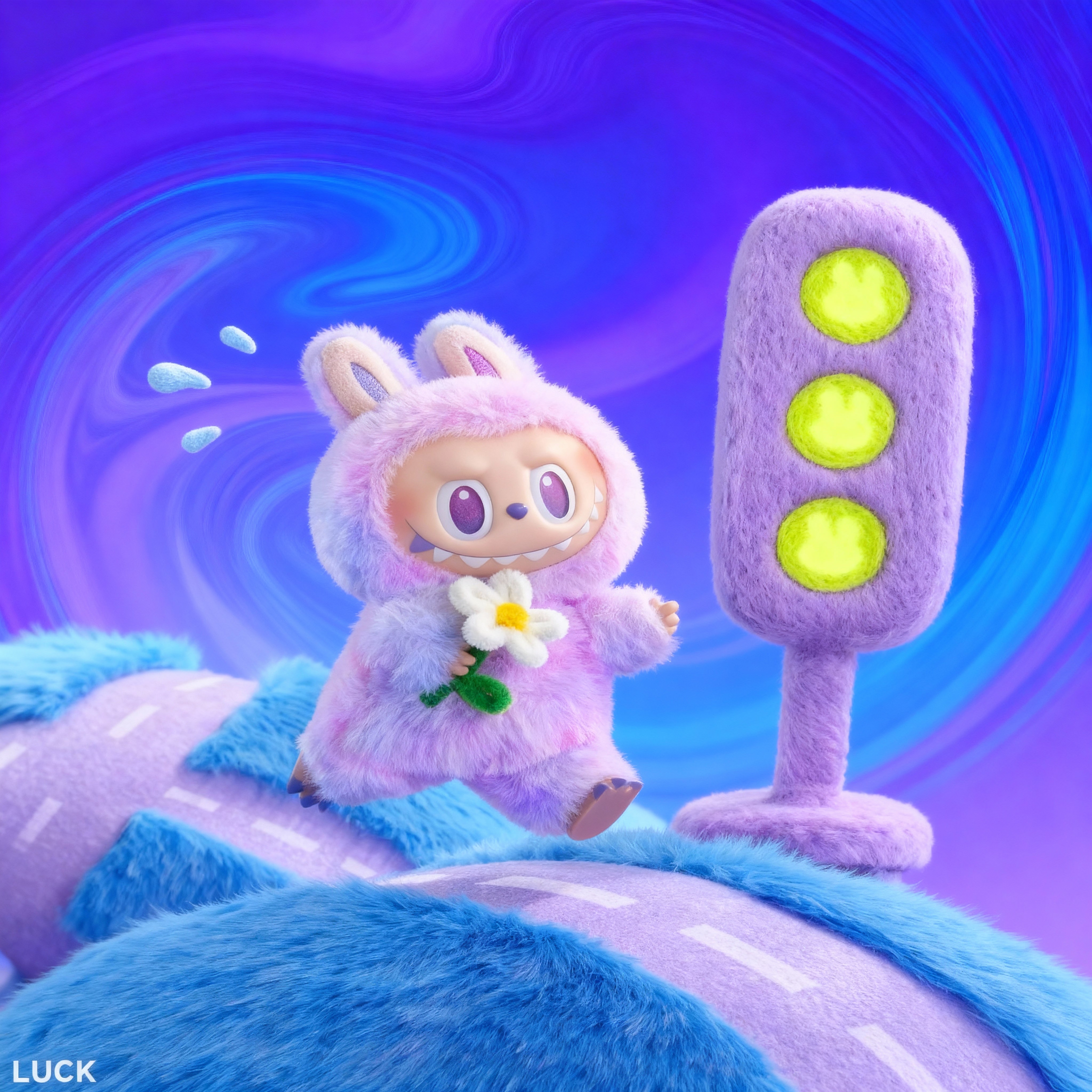 Labubu the monsters big into energy "luck" series